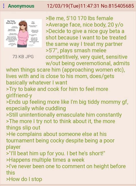 Anon Is Big Tiddy Mommy Gf 4chan
