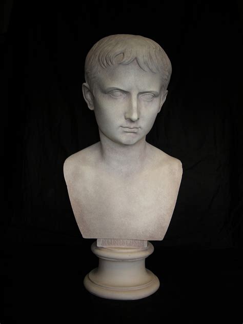 Marble Sculpture By Sculptured Arts Studio Augustus Caesar Bust