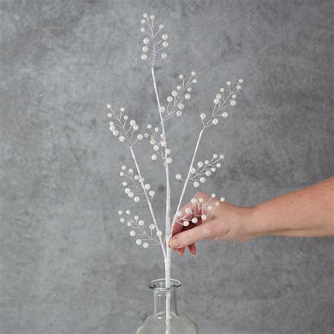 Shimmering Pearl Stem Spray Wedding Florals Floral Supplies Craft