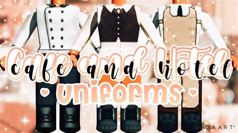 Café And Hotel Uniform Outfits Codes Links Roblox Bloxburg Youtube