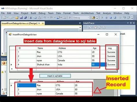 Insert Data From Datagridview To Database In C Linq To Sql Dbml Youtube