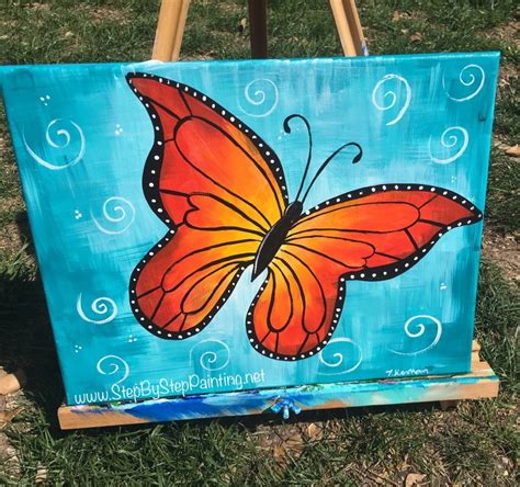 Butterfly Painting How To Paint A Butterfly In Acrylics Step By Step
