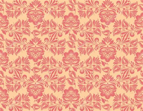 Classic Wallpaper Seamless Vintage Flower Pattern — Stock Vector