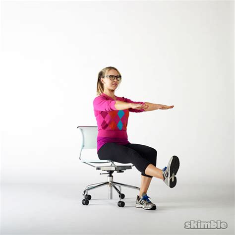 Seated Single Leg Stand Ups Exercise How To Workout Trainer By Skimble