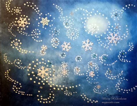 Cosmic Dust By Mary Hildesheim Marys One Stroke Painting
