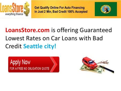 Bad Credit Car Loans Seattle