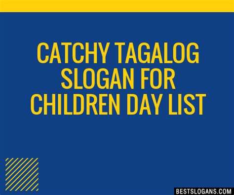 100 Catchy Tagalog For Children Day Slogans 2024 Generator Phrases