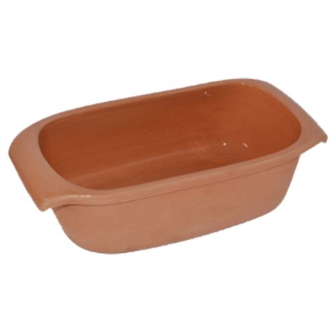 Inside Glazed Rectangular Clay Pot For Baking Bread Terracotta Cookware
