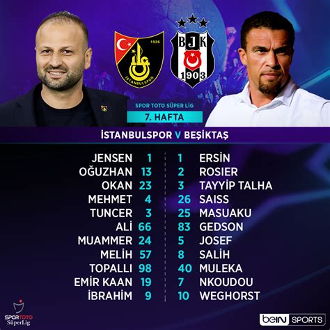 Bein Sports Türkiye On Twitter 🟡⚫ İstanbulspor X Beşiktaş ⚫⚪