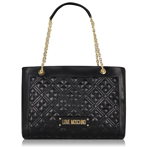 Love Moschino Super Quilted Tote Bag Women Black 000 Flannels