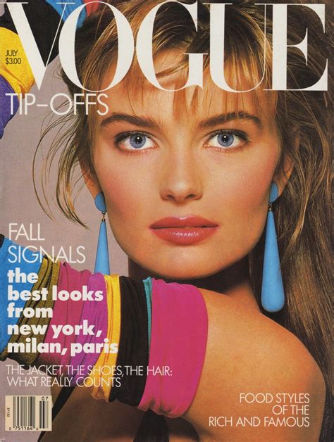 Paulina Porizkova By Richard Avedon Vogue Us July 1987 Vintage Vogue