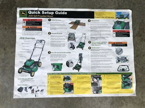 John Deere Js30 Quick Setup Guide Poster Ebay