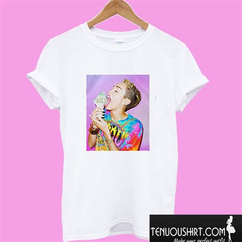 Miley Cyrus Ice Cream White T Shirt