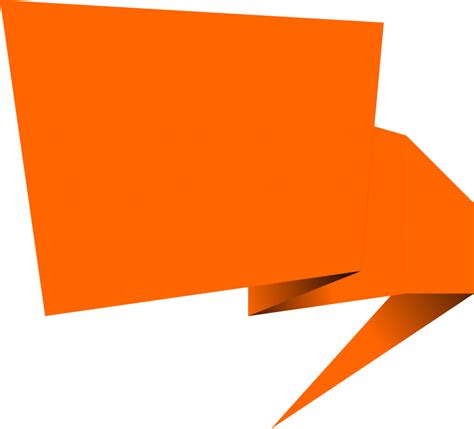 6 Origami Speech Bubble Banner Vector (PNG Transparent, SVG) | OnlyGFX.com