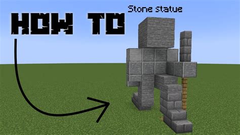 🎓minecraft Small Stone Statue Tutorial How To Youtube