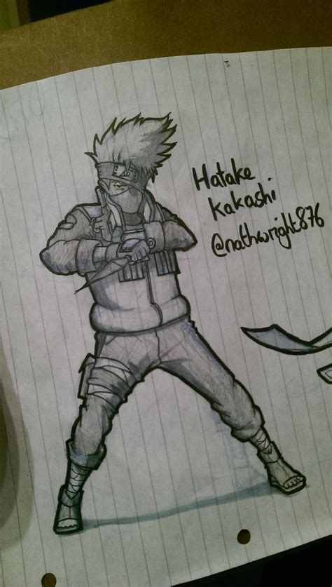 Kakashi Full Body Naruto Drawing Drawing Art Ideas