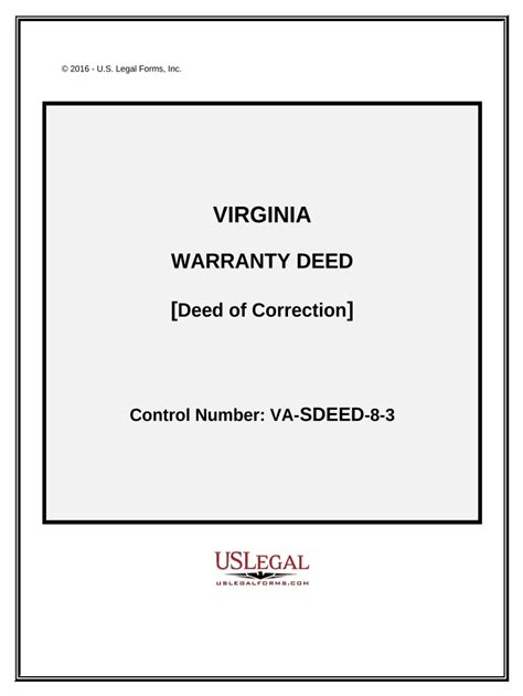 Virginia Deed Form Fill Out And Sign Printable Pdf Template Signnow