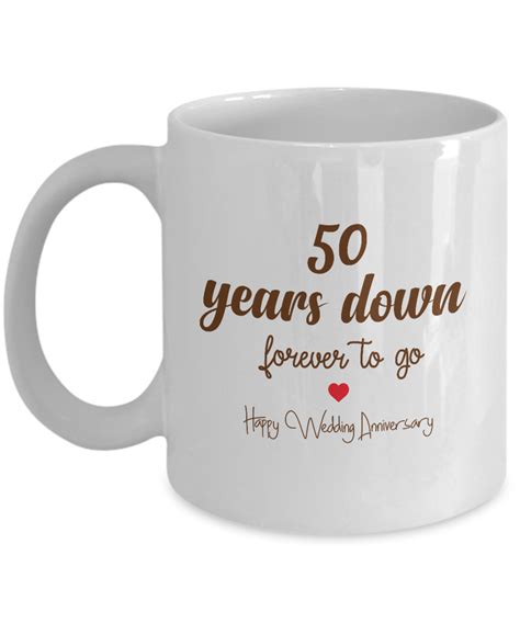 50th Wedding Anniversary Ts 50 Years Down Forever To Go Happy