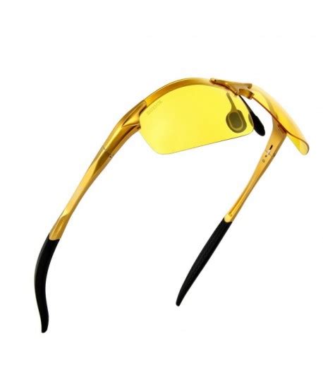 men s hd polarized night driving glasses anti glare soxick night view sports sunglasses golden