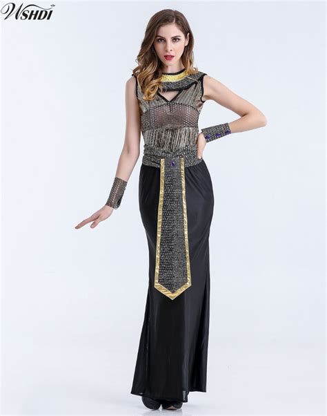 Deluxe Queen Egyptian Cleopatra Costumes Adult Womens Halloween