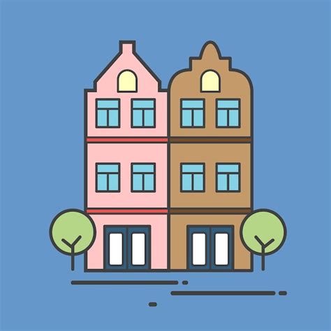 Free Vector Illustration Of An Apartment Building