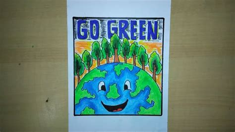 Kali ini kita akan belajar menggambar sebuah rumah sederhana yang gampang. Cara Menggambar Poster Go Green Yang Mudah | Gampang ...