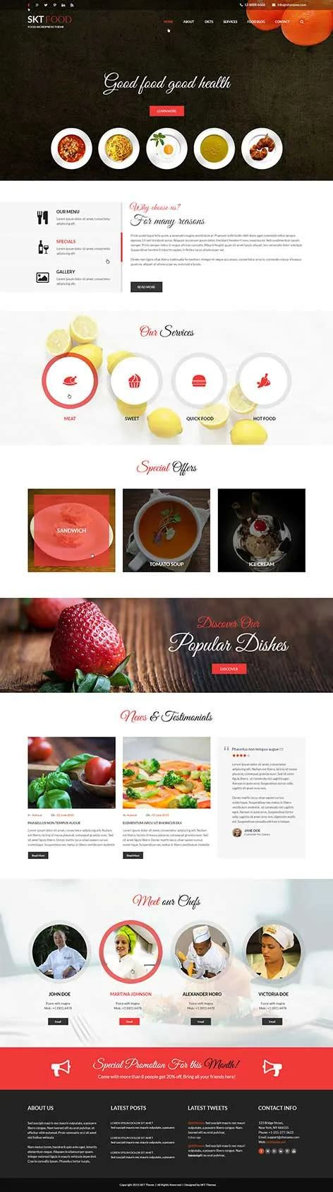 Best Food And Recipes Wordpress Theme Blogging Delivery