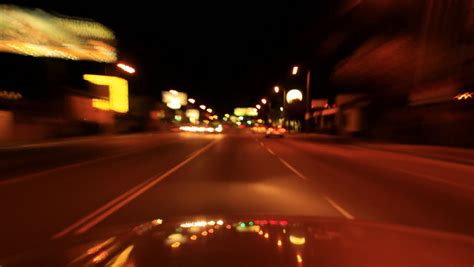 Timelapse Pov Of Car Driving At Night On A Highway Full Hd Stock