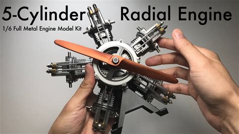 Building A 5 Cylinder Radial Engine Model Kit 1 6 Full Metal Engine