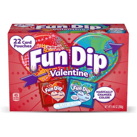 Fun Dip Valentine S Day Candy Razz Apple And Cherry Yum Sweet And Sour Candy Box Of