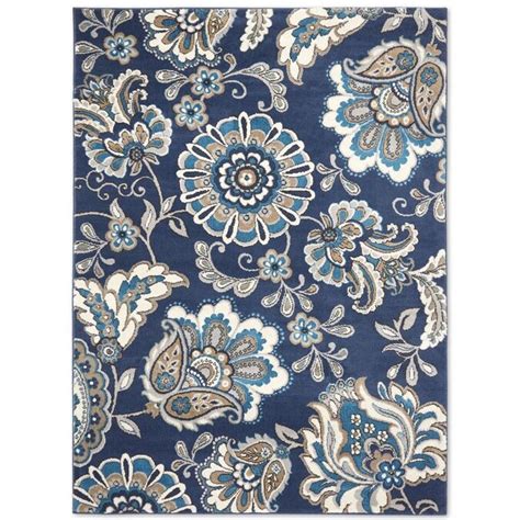 Home Dynamix Tremont Lincoln 9 X 12 Navy Blue Indoor Area Rug In The