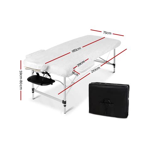 Zenses 75cm Portable Aluminium Massage Table 2 Fold Black Treatment Beauty Bunnings Australia