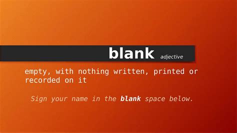 Blank Meaning Of Blank Definition Of Blank Pronunciation Of Blank