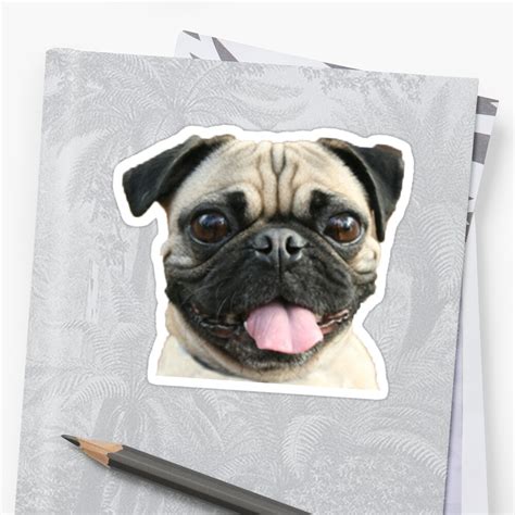 Pug Dog Stickers By Isabella Moss Redbubble