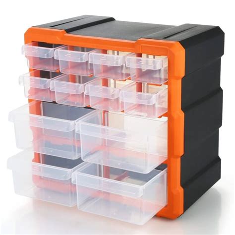Cabinet 12 Plastic Drawer Multi Uses Box Electronics Hub