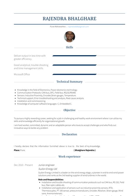 Your modern professional cv ready in 10 minutes‎. Resume Declaration Format Sample