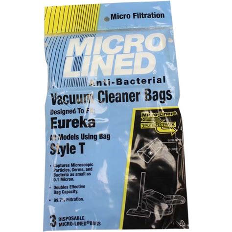 Eureka Vacuum Bags Style T Microlined By Dvc