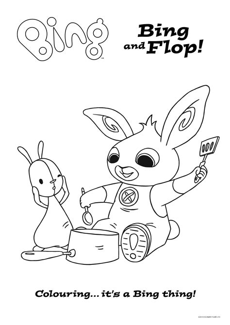A Must For All Bingsters Bing And Flop To Colour In At Home Bunny