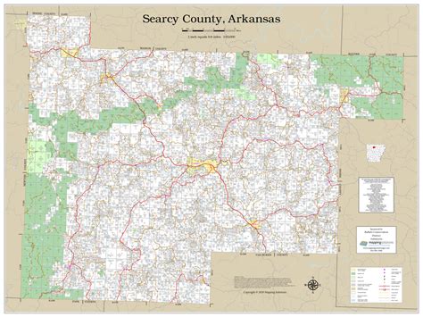 Searcy County Arkansas 2020 Wall Map Mapping Solutions