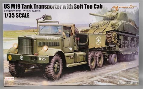 Merit 135 Scale Model Kit 63502 Us M19 Tank Transporter In Original