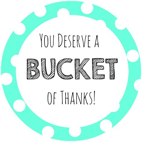 Thank You T Ideas Bucket Of Thanks Crazy Little Projects