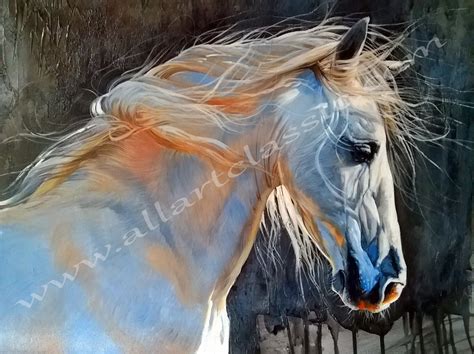 Horse Portrait Original Oil Painting