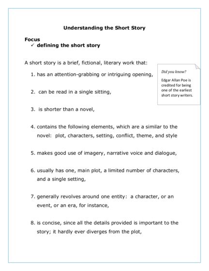 Understanding The Short Story