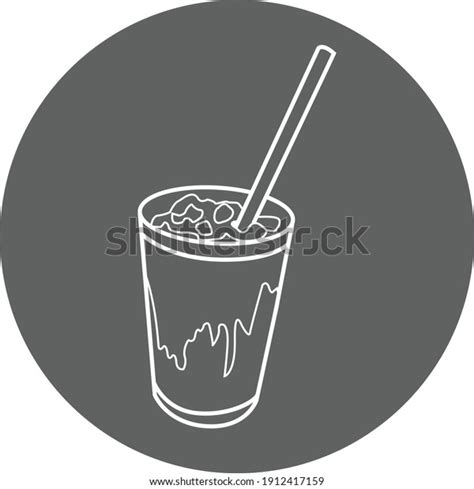 Iced Coffee Vector Icon Iced Coffee Stock Vector Royalty Free