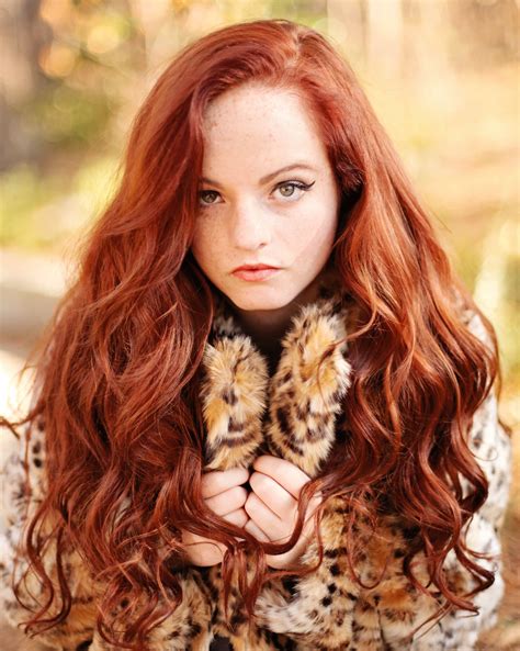 Red Hair Red Long Hair Hair Curly Hair Freckles Green Eyes Cheetah Mackenzie Long Hair