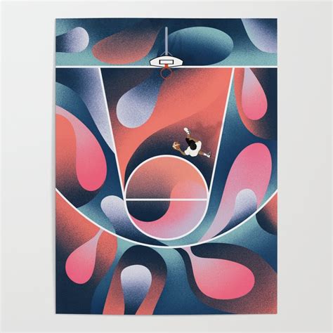 Basketball Court From Above Abstract Art Poster By From Above Society6