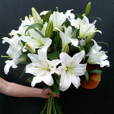 White Or Pink Lily Bouquet Jenny Burtt Florist