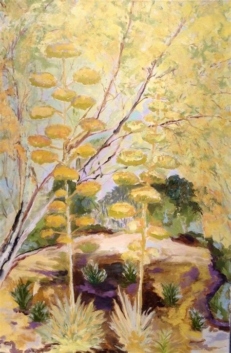 Gianne De Genevraye Contemporary Oil Landscape Yellow