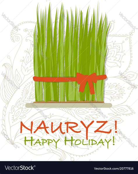 Nowruz Holiday Greeting Card For Your Design Vector Image
