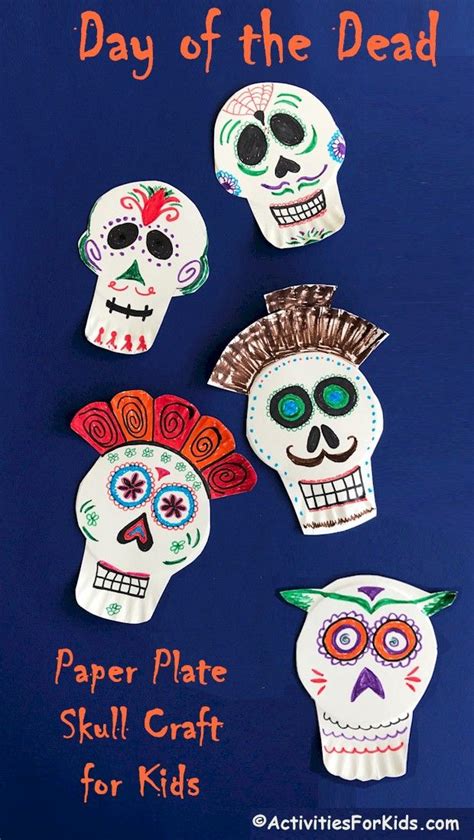 A Paper Plate Skull Craft To Celebrate Halloween Or Day Of The Dead A